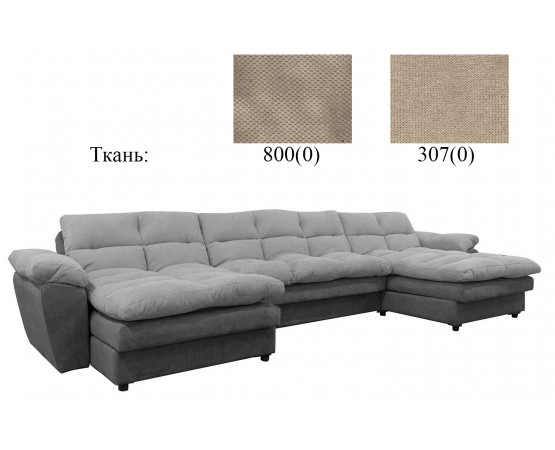 Угловой диван «Лотта» (03+6МL25M8MR+03) - спецпредложение