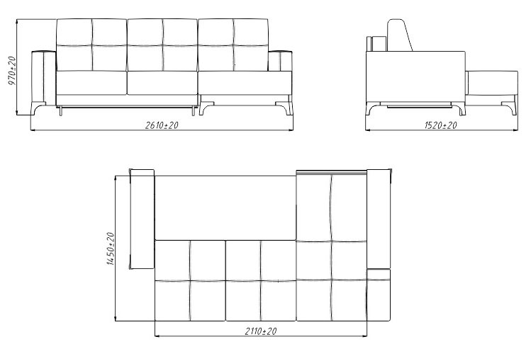 Диван кровать аккордеон размеры
