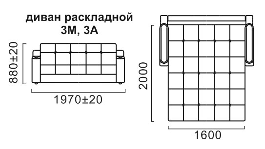 Диван орегон 3м пинскдрев