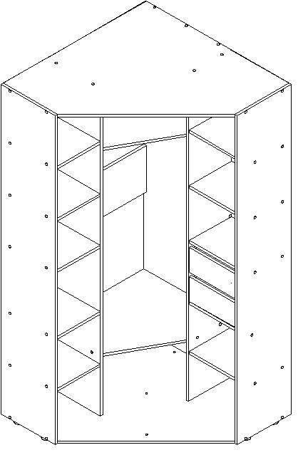 Шкаф для одежды «Луна» П7.049.1.14 — изображение 2